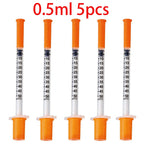 30Pcs 0.5Ml/1Ml Disposable Plastic Veterinary Syringes with Needles, Suitable for Pets and Farm Animals, Manual Push-Type Syringes with Needles, Farm Animal Syringes, Suitable for Cats, Dogs, Pigs