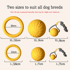 EVA Durable Dog Toys 4 Pack Flying Disc + Ball + Tug Rope for Puppy&Adult Dogs Chew-Proof Teeth Cleaning Set（2024 Best Seller）