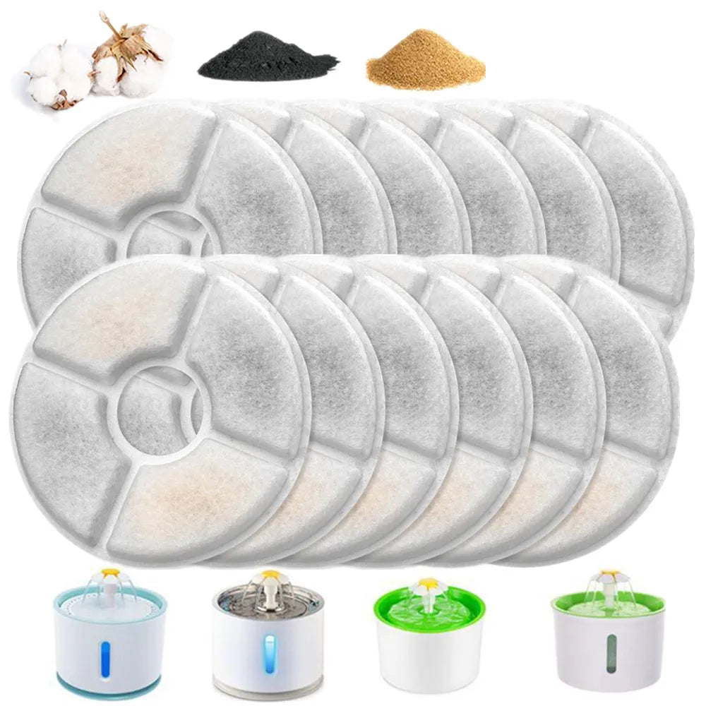 4/8/12Pcs Dog Feeders Fountain Filters Cat Water Replacement Filter for 2/2.4L Pet Fountain Filtration System Pre-Filter Sponges