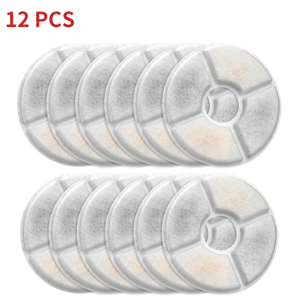 4/8/12Pcs Dog Feeders Fountain Filters Cat Water Replacement Filter for 2/2.4L Pet Fountain Filtration System Pre-Filter Sponges