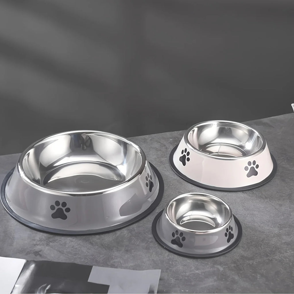 Stainless Steel Pet Bowl Cat Dog Food Bowl Multi-Specification Anti-fall Food Bowl Food Bowl Feeding Pet Supplies 16 To 22 Cm