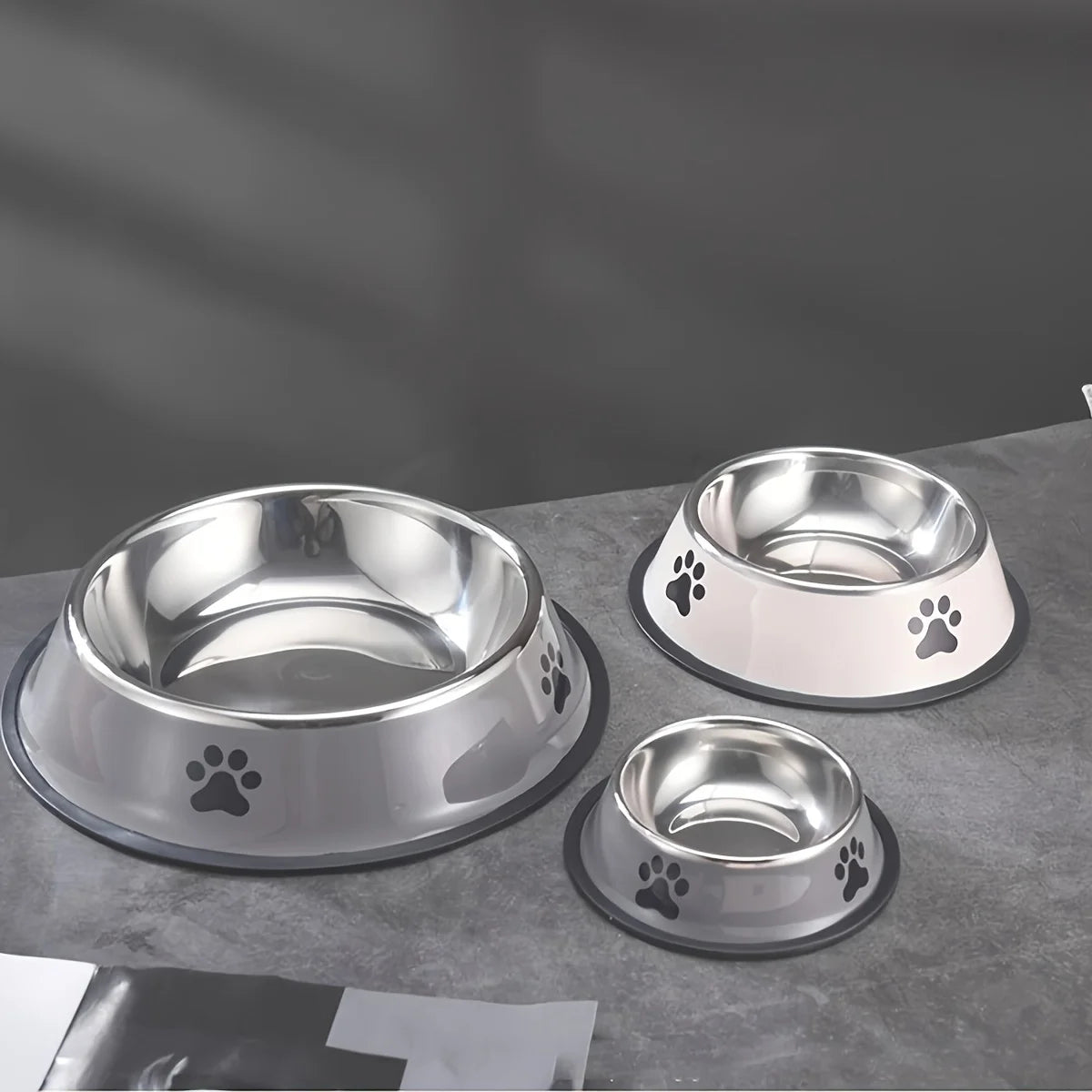 Stainless Steel Pet Bowl Cat Dog Food Bowl Multi-Specification Anti-fall Food Bowl Food Bowl Feeding Pet Supplies 16 To 22 Cm