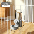 New Hanging Automatic Pet Food Feeder/Water Dispenser, Gravity Cat Auto Feeder Waterer Set with Container Bowl for Cage