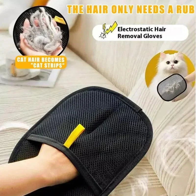 Pet Electrostatic Hair Removal Gloves Cat Brush Adhesive Comb Washing Grooming Tool Pet Products Grooming Cats Cat Supplies