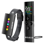 ROJECO Electric Dog Training Collar Digital Rechargeable Remote Control IPX7 Waterproof Vibrator Pet Dog Bark Stop Shock Collar