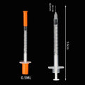 20/50/100Pcs Disposable Veterinary Syringe Manual Push Syringe 0.3/0.5/1ml Needle Farm Animal Syringe with Needles Cat Dog Pig