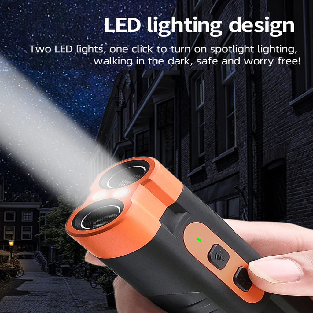 2025 Dual Head Ultrasonic Dog Repeller USB Rechargeable Dog Training Device High-Power Anti Bark Device with LED Flashlight