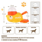 1PC Little Yellow Duck Pet Feeder Interactive Training Device For Cats And Dogs Food Dispensing By Pressing Automatic Feeder