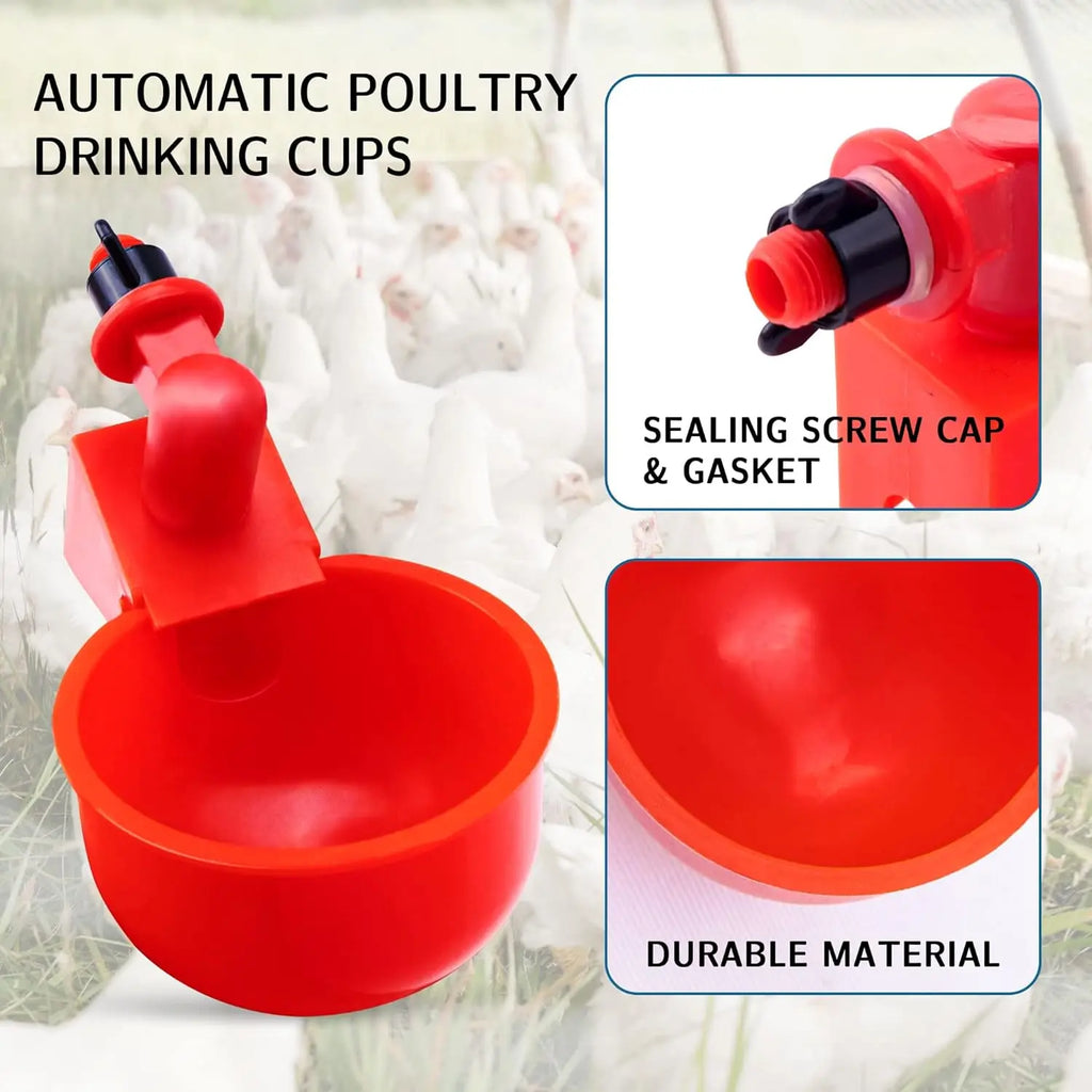 Chicken Drinking Bowl Poultry Automatic Water Dispenser Pigeon Automatic Water Dispenser Small Chick Feeding Bowl Chicken Coop