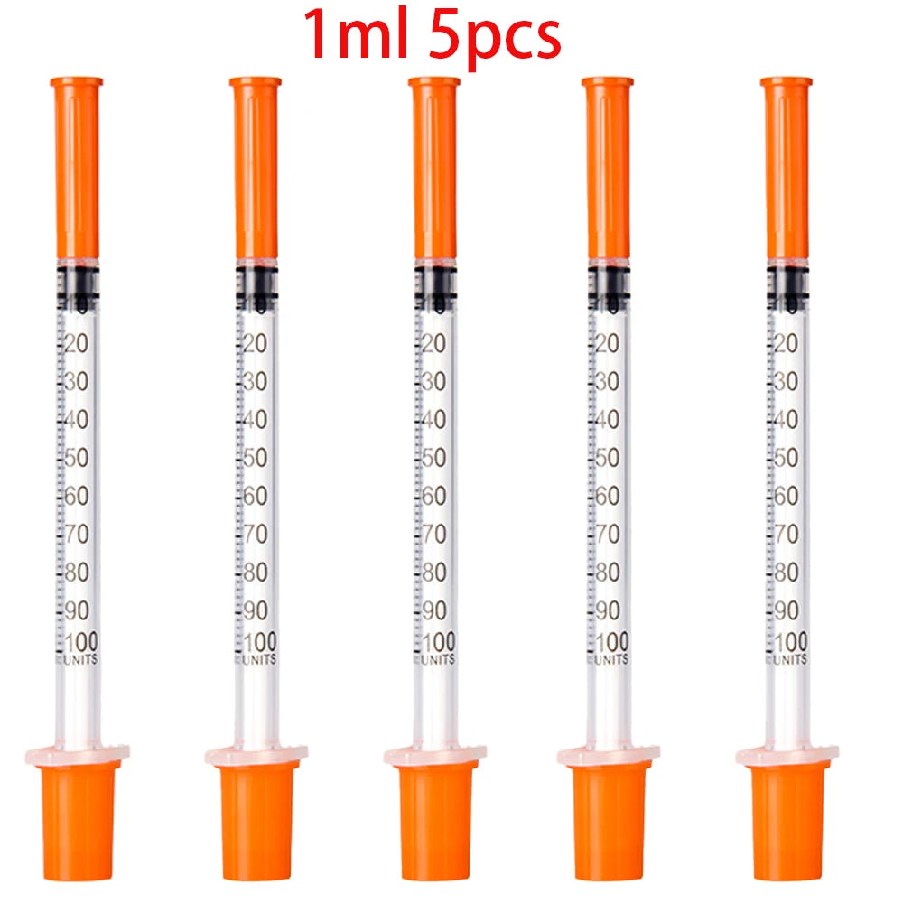 30Pcs 0.5Ml/1Ml Disposable Plastic Veterinary Syringes with Needles, Suitable for Pets and Farm Animals, Manual Push-Type Syringes with Needles, Farm Animal Syringes, Suitable for Cats, Dogs, Pigs