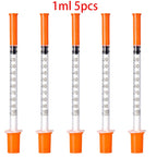 30Pcs 0.5Ml/1Ml Disposable Plastic Veterinary Syringes with Needles, Suitable for Pets and Farm Animals, Manual Push-Type Syringes with Needles, Farm Animal Syringes, Suitable for Cats, Dogs, Pigs