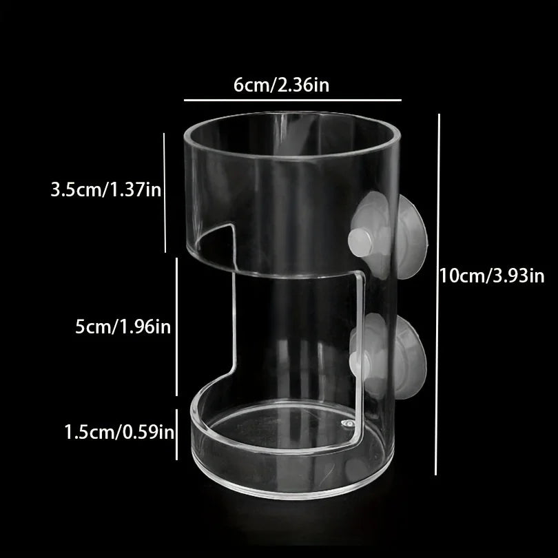 Aquarium Feeding Ring Floating Food Tray Feeder with Suction Cups Floating Food Feeder Square/Round for Fish Tank