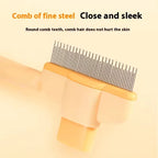 Dual-Purpose Comb for Cats Floating Teeth Hair Remover Brush with Needle Design for Pet Grooming Tool for Long/Short Fur