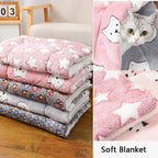 Thicken Cat Mat Breathable Flannel Cat Sleeping Mat Soft Dog Cushion for Small Dog Winter Warm Cat Blanket