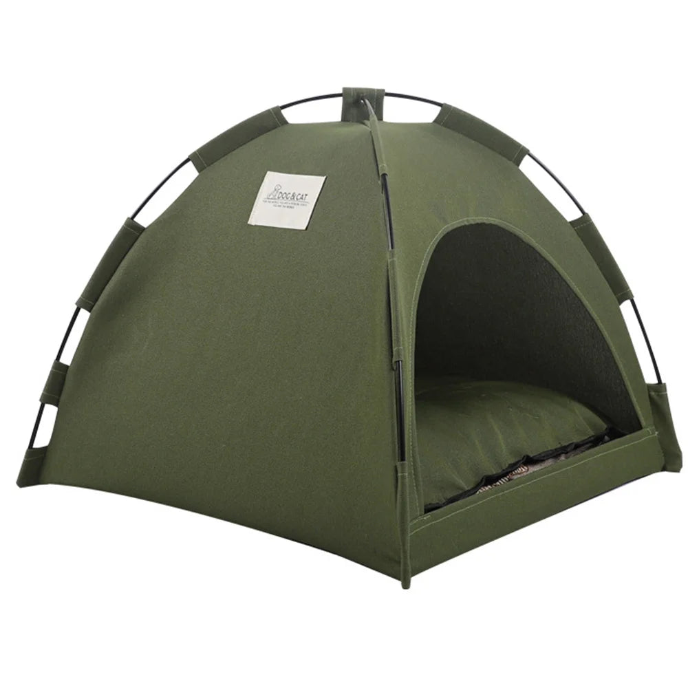 Pet Nest Tent Semi Closed Foldable Outdoor Pet Supplies Breathable Tent Pet Summer Cooling Warm Pads Pet Decoration Supplies