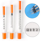 20/50/100Pcs Disposable Veterinary Syringe Manual Push Syringe 0.3/0.5/1ml Needle Farm Animal Syringe with Needles Cat Dog Pig