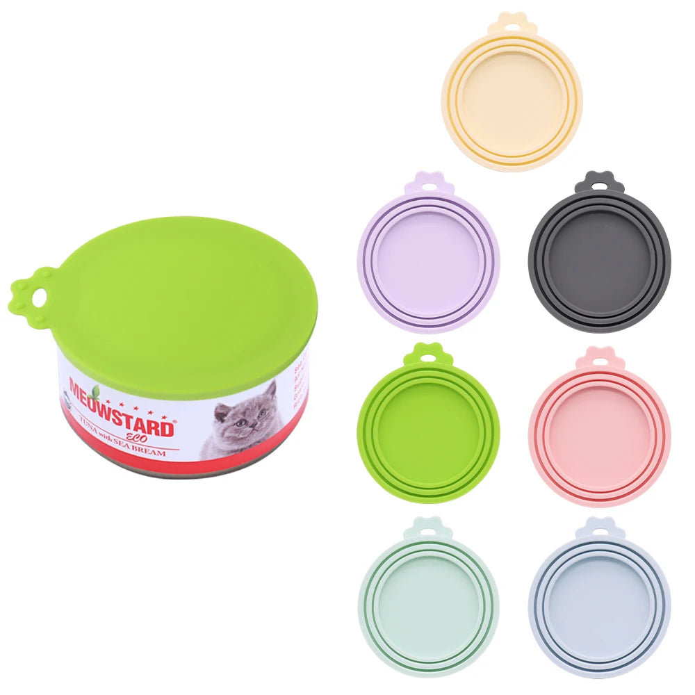1 Reusable Silicone Pet Can Lid Bpa Free, Suitable For Most Sized Dog And Cat Cans - Keeps Food Fresh Prevents Bacterial Odors