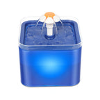 2L Automatic Cats and Dogs Water Fountain with LED Lighting USB Pet Water Dispenser with Recirculate Filtring for Pet Feeder