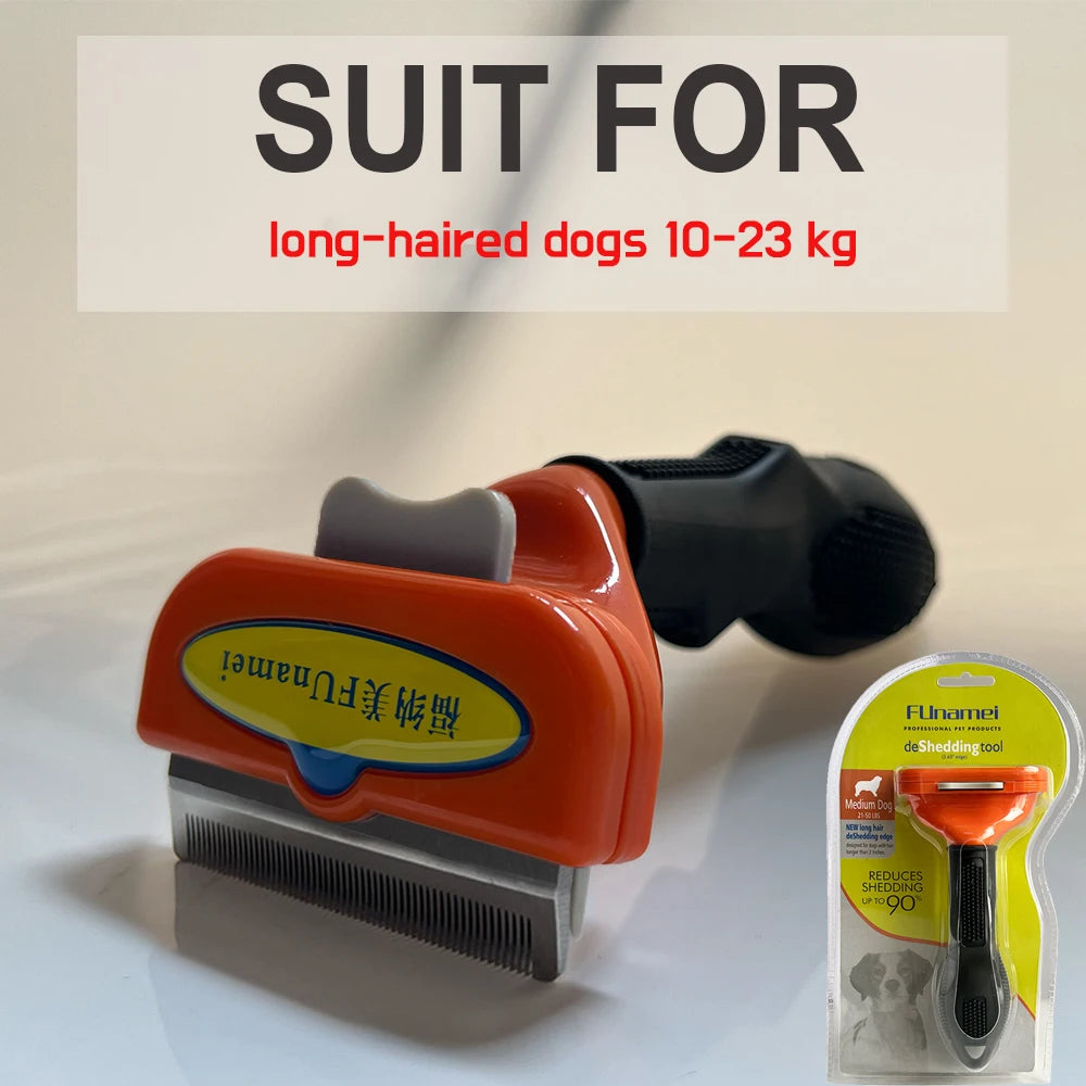 Long Hair Cat Brush Pets Deshedding Tool for Dogs Cats , Short Cat Comb Dog Hair Removal Brush Pet Grooming Fur Dematting Brush