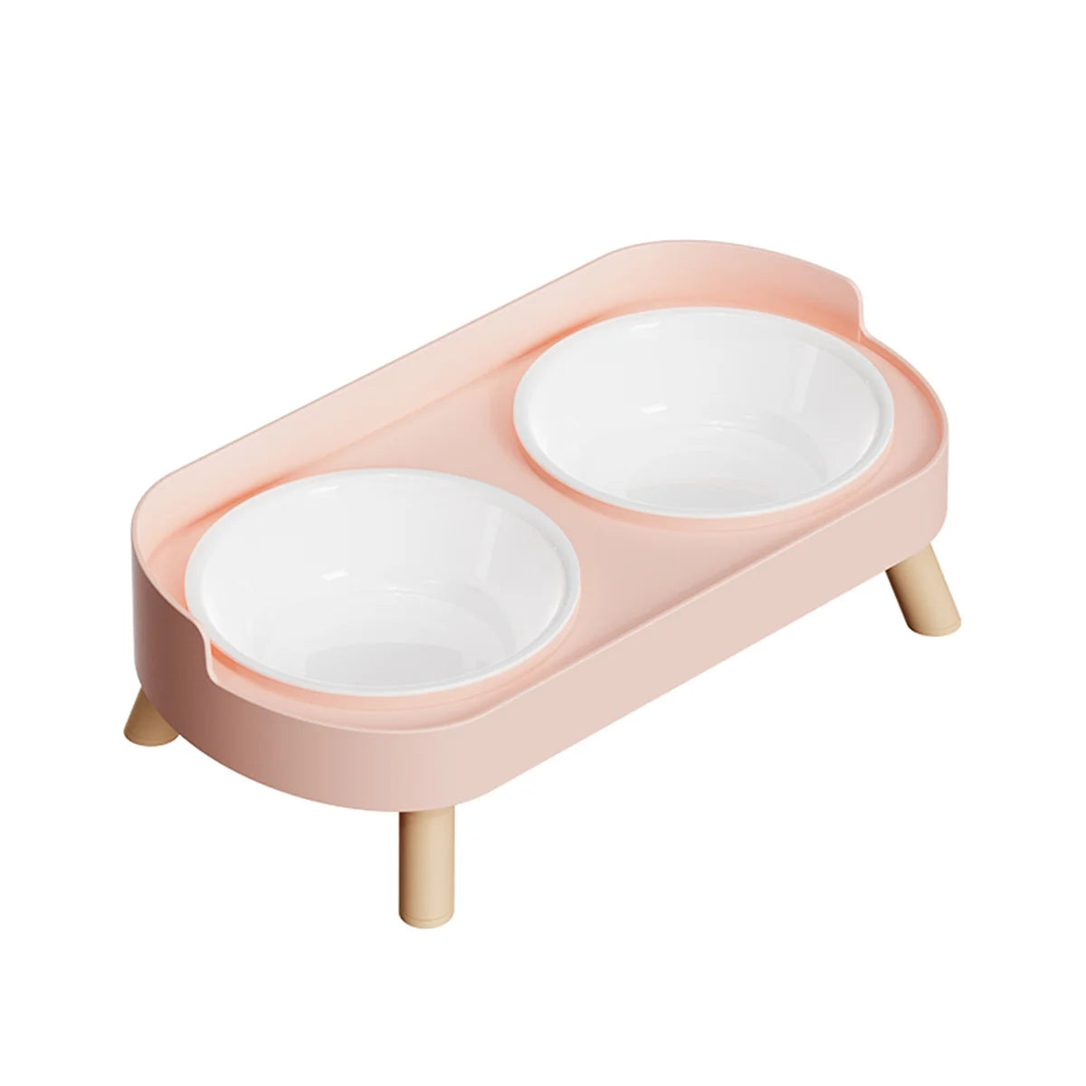 A Colorful Dopamine Pet Double Bowl Fashion Feeding Large Capacity Stainless Steel Dog Bowl Drinking Water Neck Cat Double Bowl