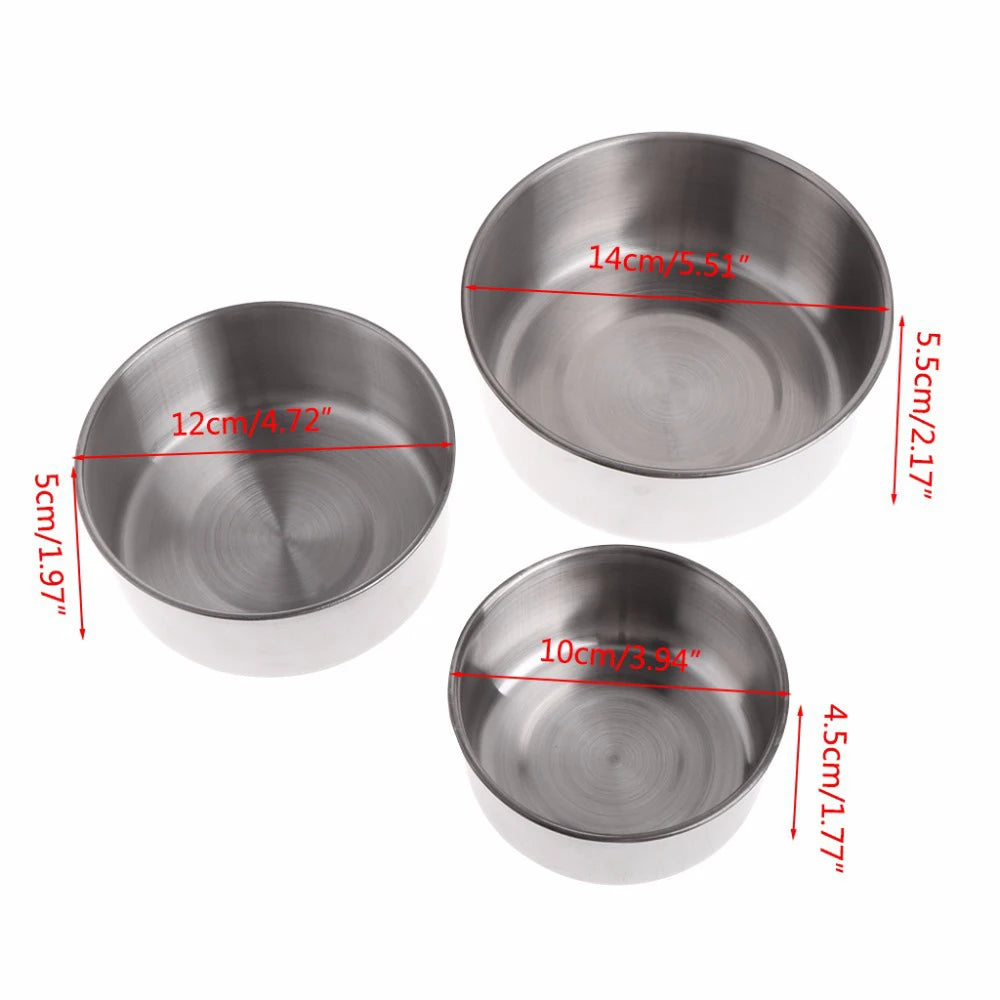 Parrot Feeding Cups Birds Food Dish Stainless Steel Feeders Water Cage Bowls with Clamp Holder for Parakeet Parrot Small Animal