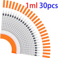 30Pcs 0.5Ml/1Ml Disposable Plastic Veterinary Syringes with Needles, Suitable for Pets and Farm Animals, Manual Push-Type Syringes with Needles, Farm Animal Syringes, Suitable for Cats, Dogs, Pigs