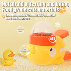 1PC Little Yellow Duck Pet Feeder Interactive Training Device For Cats And Dogs Food Dispensing By Pressing Automatic Feeder