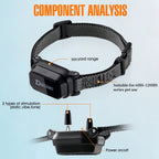 800m Digital Dog Training Collar Waterproof Rechargeable Remote Control Pet with LCD Display for All Size Shock Vibration Sound
