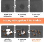 S（little kitten ）、M、L bsorbent Pet Feeding Mat, Waterproof Placemat for Dog & Cat Food & Water Bowls, Quick-Dry Rubber Backing