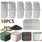 KEMORELA 10/16PCS Pet Water Fountain Activated Carbon Filters 113x43mm Resin Core Compatible with Cat Dog Smart Water Dispensers