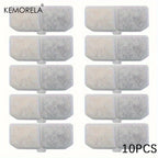 KEMORELA 10/16PCS Pet Water Fountain Activated Carbon Filters 113x43mm Resin Core Compatible with Cat Dog Smart Water Dispensers