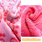1pcs Ultra-Soft Paw Print Dog Blankets - Machine Washable, Cozy Pet Pillow Pads for Indoor & Outdoor Use - Ideal for Small to La