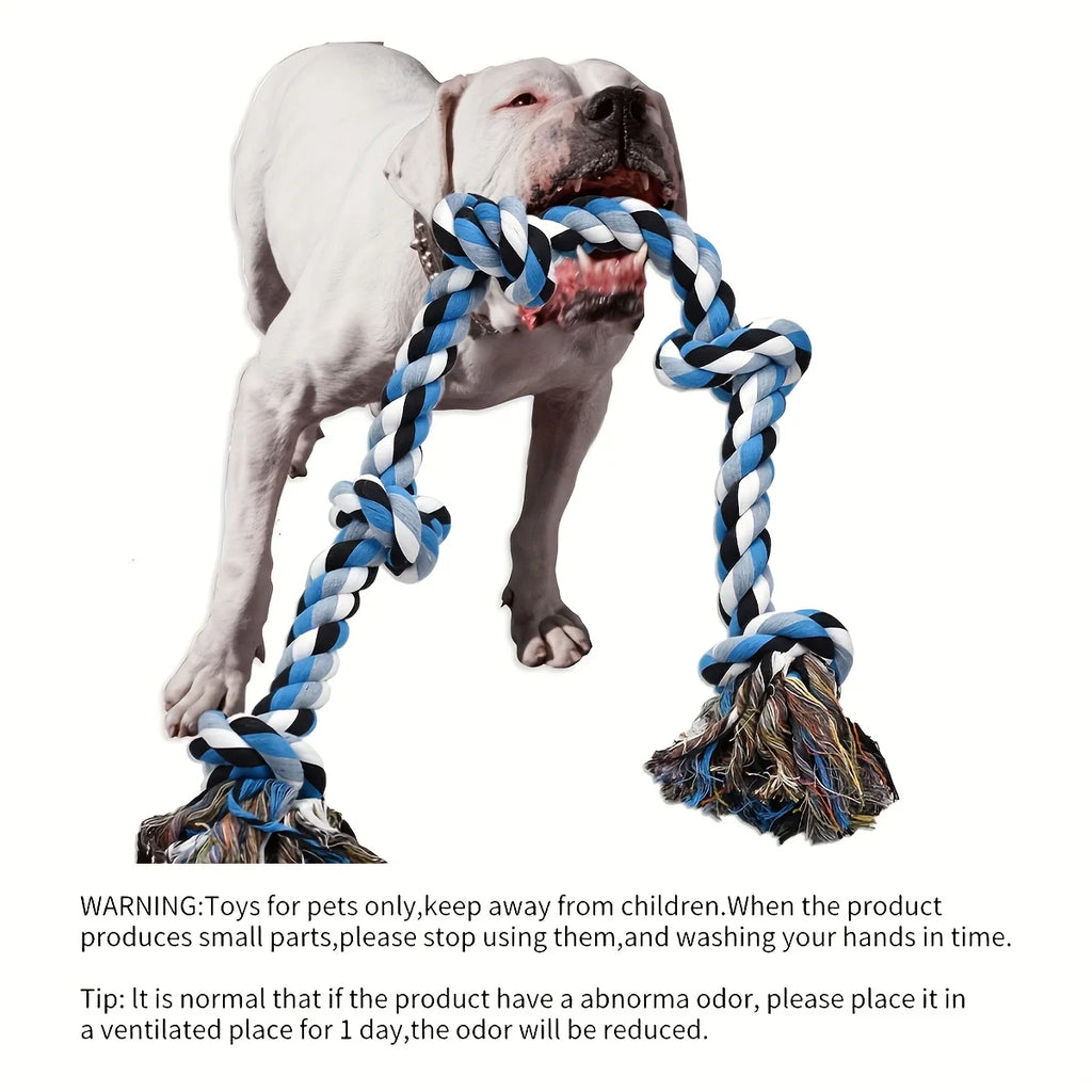 1pc Heavy-Duty Dog Rope Toy with Teeth Cleaning & Chewing - Extra Long Rope -Durable Chew Toy for Teeth Cleaning dog accessories