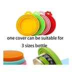 Reusable 3 In 1 Pet Food Can Silicone Cover Dogs Cats Storage Tin Cap Lid Seal Cover Pet Supplies Suitable For 8.5cm/7.5cm/6.5cm