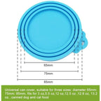 Reusable 3 In 1 Pet Food Can Silicone Cover Dogs Cats Storage Tin Cap Lid Seal Cover Pet Supplies Suitable For 8.5cm/7.5cm/6.5cm