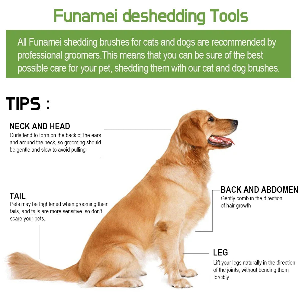 Long Hair Cat Brush Pets Deshedding Tool for Dogs Cats , Short Cat Comb Dog Hair Removal Brush Pet Grooming Fur Dematting Brush