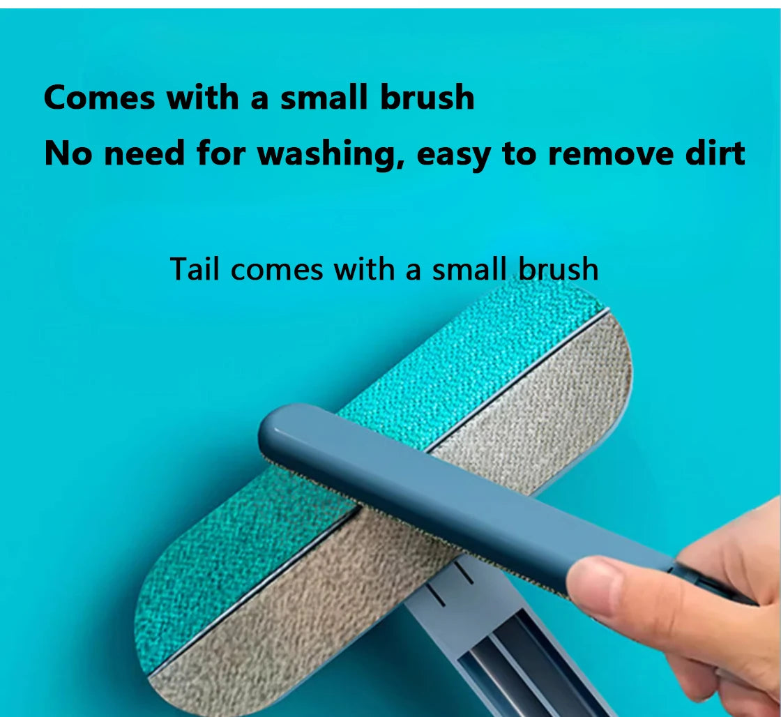 Long-handled window cleaning brush, manual pet hair remover for cats and dogs, multifunctional pet hair cleaning brush