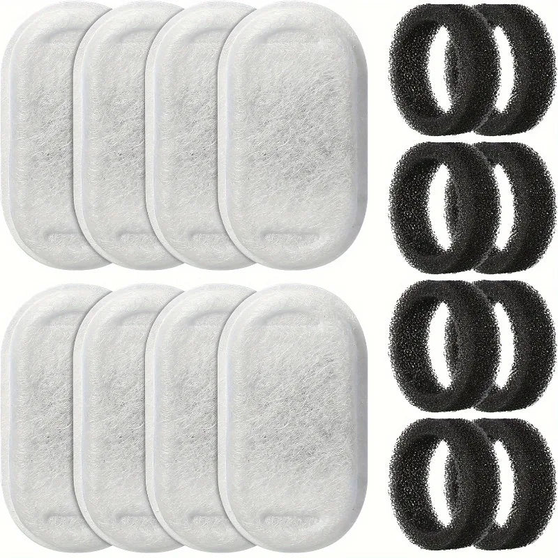 8PCS Cat Water Fountain Replacement Filters - for Clean Drinking Water - Fits Multiple Models Ideal for Small Animals Dispenser