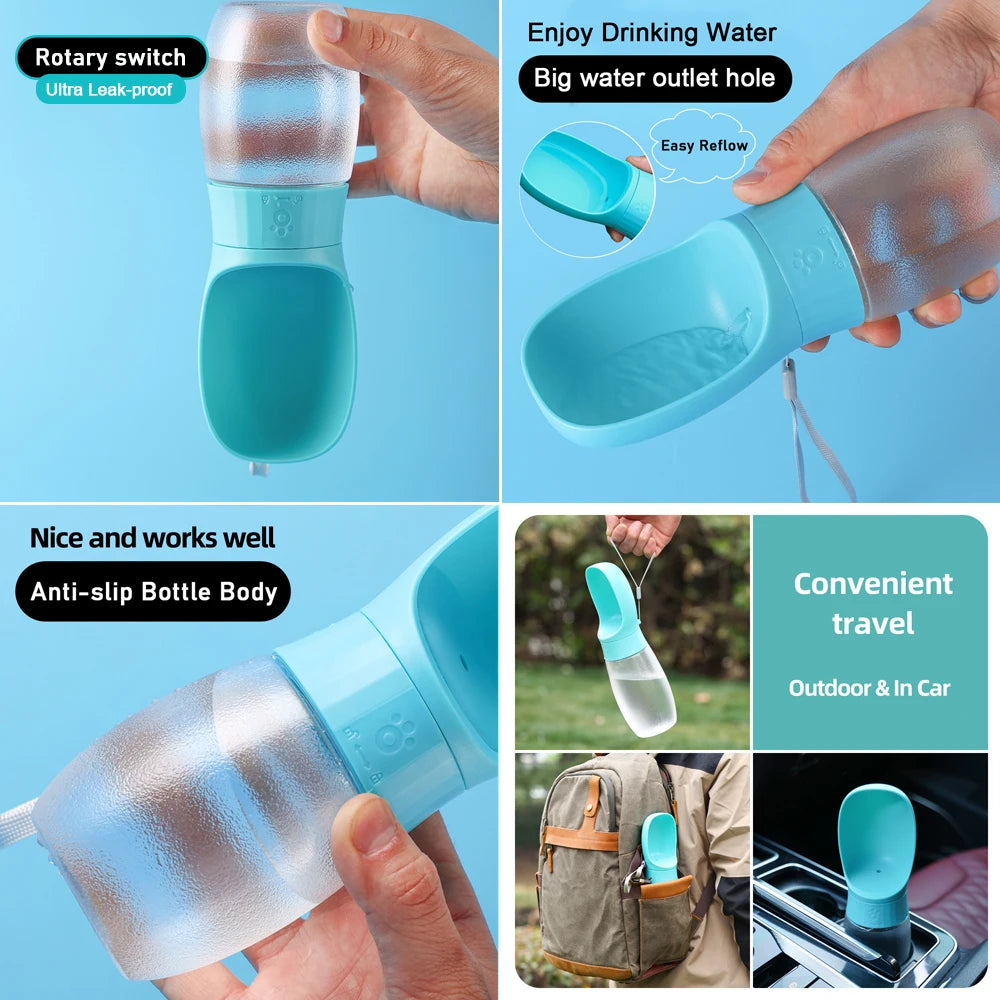 300ml 500ml Big Dog Water Bottle Portable Drinking Bowl For Small Dogs Cat Travel Hiking Puppy Pet Water Dispenser Cup Labrador