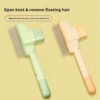 Dual-Purpose Comb for Cats Floating Teeth Hair Remover Brush with Needle Design for Pet Grooming Tool for Long/Short Fur