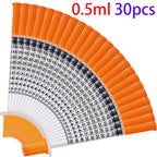 30Pcs 0.5Ml/1Ml Disposable Plastic Veterinary Syringes with Needles, Suitable for Pets and Farm Animals, Manual Push-Type Syringes with Needles, Farm Animal Syringes, Suitable for Cats, Dogs, Pigs