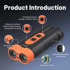 2025 Dual Head Ultrasonic Dog Repeller USB Rechargeable Dog Training Device High-Power Anti Bark Device with LED Flashlight