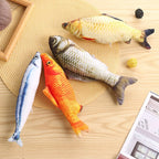 of cat-teasing toys simulation fish tear-teasing cat chew plush toys fish cat supplies Pet supplies
