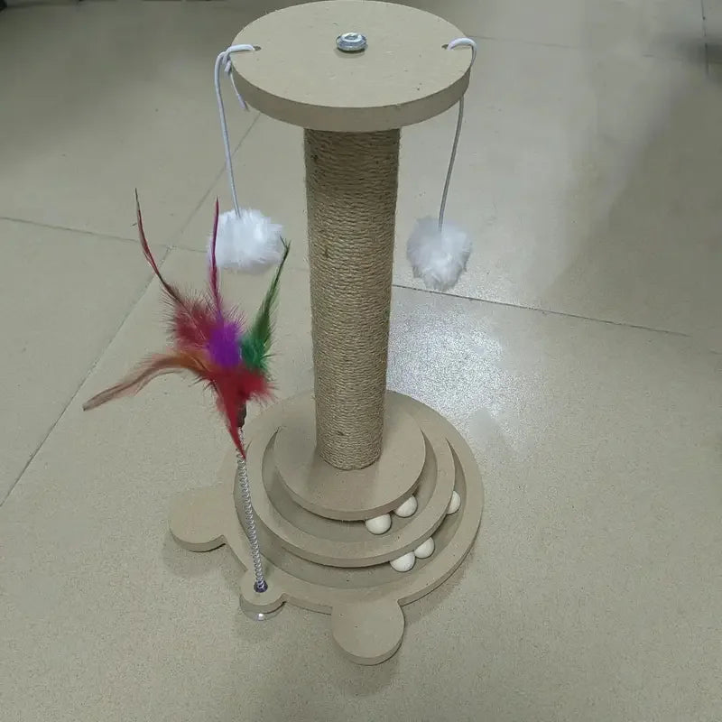 Cat Scratch Board Toy Turntable Durable Sisal Scratching Board Cat Supplies Cats Grab Column Cats Climbing Frame Pet Product