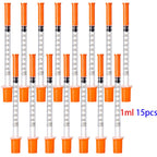 30Pcs 0.5Ml/1Ml Disposable Plastic Veterinary Syringes with Needles, Suitable for Pets and Farm Animals, Manual Push-Type Syringes with Needles, Farm Animal Syringes, Suitable for Cats, Dogs, Pigs
