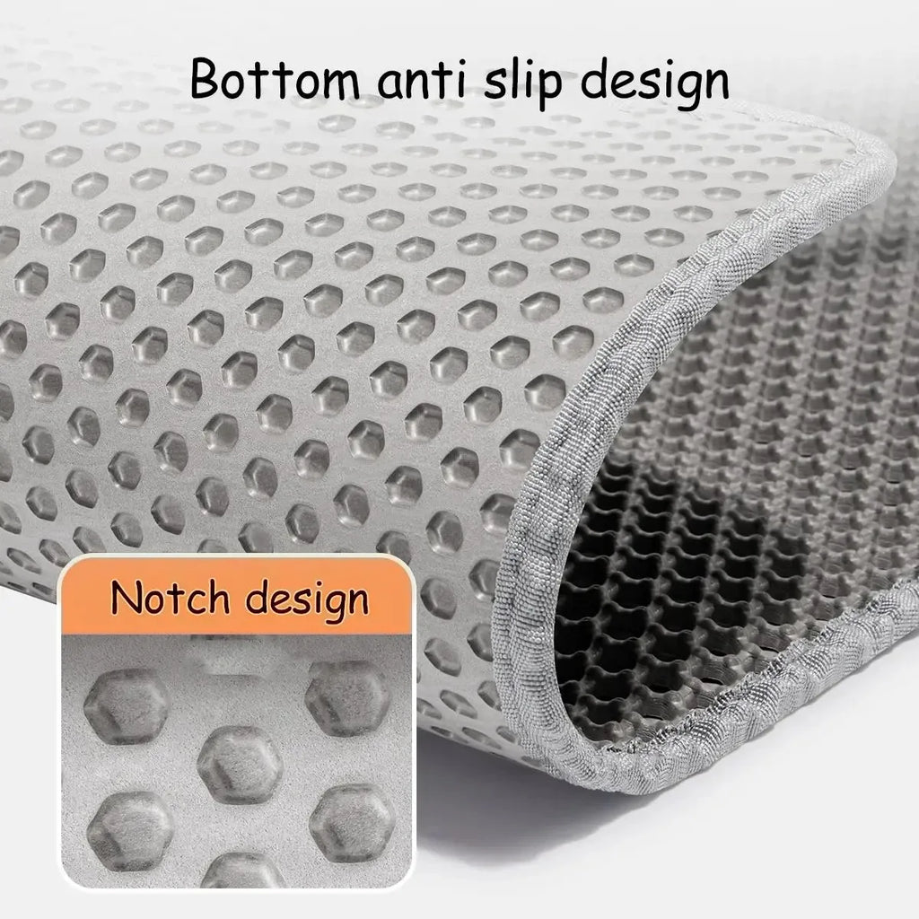 Double-layer large cat litter mat, an anti-splash mat for cat litter boxes, a filtering mat and sand leakage mat, a cat product