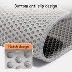 Double-layer large cat litter mat, an anti-splash mat for cat litter boxes, a filtering mat and sand leakage mat, a cat product