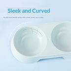 Environmentally friendly and durable pet double bowl anti slip base universal drinking and eating double bowl supplies for pets