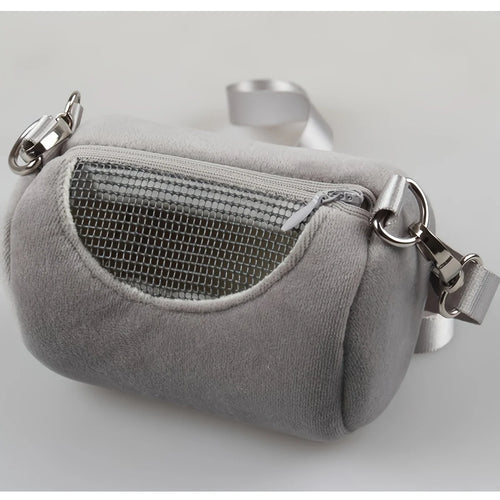 1Pc Small Pet Backpack Hamster Carrier Bag Portable Cylinder Satchel Flying Squirrel Travel Breathable Mesh Pouch Pet Supplies