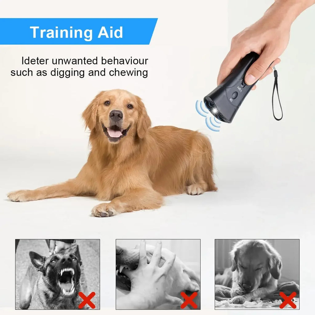 1Pcs Dog Repeller LED Ultrasonic From Dogs Anti Barking Device Laser Dog Repeller Training Device